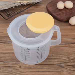 TEMU 1.5L 베이킹 측정 컵 믹싱 보울 샐러드 그릇 (튀김 방지 뚜껑 포함) 주방 가제트
