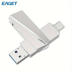 TEMU EAGET 솔리드 스테이트 펜 메모리 스틱, 2-in-1 Type C+ USB 3.2, USB 외부 SSD 플래시 드라이브, iPhone 15용 데이터 스토리지, Thunderbolt 3, 폰, 태블릿, 노트북 - 배터리 미포함.
