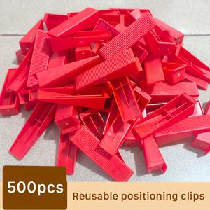 TEMU 500pcs ProTileMaster 플라스틱 타일 레벨링 스페이서, 벽과 바닥 타일 설치용 재사용 가능한 웨지 트로우얼, 정밀한 그라우트 라인을 위한 빠르고 효율적인 수동 도구 세트.