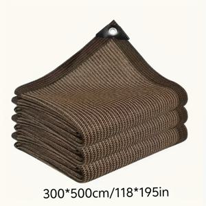 TEMU 샴페인 90% 선쉐이드 천 강화 링 - 정원, 온실, 닭장, 현관 및 개집에 적합한 내구성 있는 프라이버시 스크린