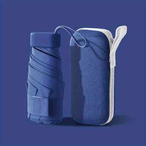 TEMU MEI QI LIN 6-Rib 수동 오픈 접이식 우산 - 투명한 천막, 내구성 있는 플라스틱 손잡이 및 폴리에스터 소재, 일상적인 사용을 위한 세련된 캐주얼 액세서리, 세련된 비 오기 보호, 디자인, 기능성 비 오기 장비