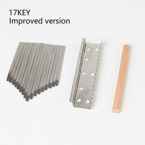 TEMU 17 키 칼림바 메이킹 스틸 키 & 손가락 엄지 피아노 타악기 칼림바 교체 키용 다리