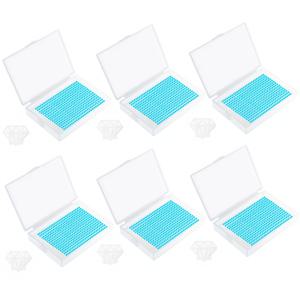 TEMU 6pcs/set 페인팅 도구 트레이, 보관 상자, 배치 용기 트레이 액세서리, DIY 페인팅 및 네일 아트, DIY 공예 용품|생동적인 보관 트레이|내구성 있는 플라스틱 트레이, 새로운 페인팅 키트|보석십자수