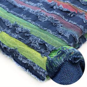 TEMU 1pc 데님 패치워크 직물, 19.68x62.9인치 (50x160cm), 럭셔리 빈티지 스타일, DIY 공예, 의류, 가방, 모자, 수선 프로젝트에 완벽합니다, 수선 프로젝트 | 빈티지 스타일 직물 | , 데님 직물