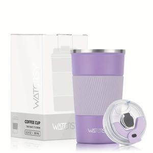 TEMU 1개 WATERSY 발렌타인데이, 어머니날용 17온스/510밀리리터 및 12.8온스/380밀리리터 열차량 머그컵, 보온 텀블러, 스테인리스 여행용 머그컵, 뚜껑이 있는 진공 방수 여행용 머그컵, 차량용 머그컵, 물과 차를 위한 이중벽 보온, 커피 타고 가는 머그컵|트라이탄밀폐용기