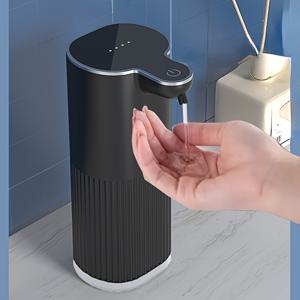 TEMU 대용량 380ml USB 충전식 비누 분배기 - 무선, 터치리스 액체 분배기, 투명 창문, 방수 및 경량 디자인, 가정 및 욕실에 적합, 크리스마스 선물 아이디어, 비누 바 분배기