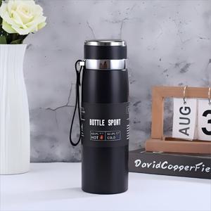 TEMU 33.82oz 스테인리스 스틸 단열 물병 - 내구성, 대용량, 야외 스포츠 및 캠핑용 밀봉 디자인, 6가지 색상(검정, 빨강, 파랑, 갈색, 밝은 갈색, 어두운 회색)으로 제공, 캠핑 물병 | 세련된 물병 | 내구성 구조
