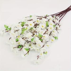 TEMU 10개, 인공 꽃, 패션적인 현실적인 복숭아 꽃 장식용, 집 장식용, 방 장식용, 결혼식 장식용, 파티 장식용, 꽃 장식 용품, 실내 및 실외 장식용