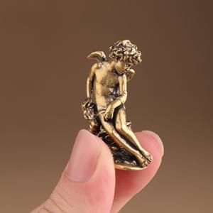 TEMU 빈티지 에로스 천사 황동 조각상 - 수제 웨딩 & 기도실 장식, 전기 불필요, 휴일과 특별한 날을 위한 영원한 로맨스와 우아함의 선물, 크리스마스에 완벽, 추수감사절에도 딱 맞는 아이템