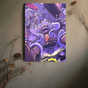 TEMU 1개 무테 애니메이션 해적 캔버스 벽 예술 포스터 - 12x18인치 생동감 넘치는 애니메이션 아트 프린트, 거실/침실/바/레스토랑을 위한 역동적인 해적 장면 홈 데코, 애니팬을 위한 완벽한 선물, 액션 포즈 일러스트레이션