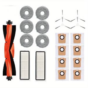 TEMU 샤오미 로봇 진공청소기 X20 +/ X20 X10 플러스 액세서리 21개 세트 - 먼지봉투, 걸레, 메인 사이드 브러시, Hepa 필터 교체 부품