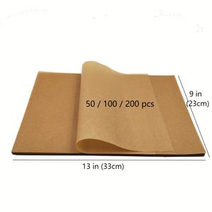 TEMU 50/100/200개 양피지 베이킹 시트, 9 X 13인치, 베이킹, 요리, 굽고, 에어 프라이어 및 찜용 미리 절단된 붙지 않는 양피지 - 표백되지 않은, 하프 시트 팬에 적합 Eid Al-Adha Mubarak