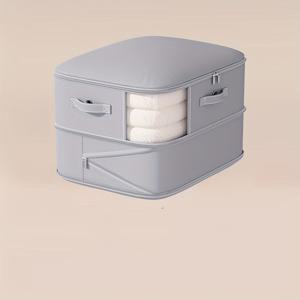 TEMU 1pc 대용량 이불 및 담요 보관 가방 - 지퍼가 있는 투명 진공 압축 주최자, 옷과 침구에 이상적, 직사각형 모양, 클래식 스타일, 침대 밑 보관|가방|이불|수납정리함