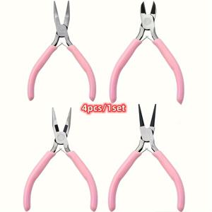 TEMU 4Pcs/1Pcs 쥬얼리 플라이어 툴 키트에는 바늘 둥근 와이어 커터와 곡선형 코 플라이어가 포함되어 있으며, 쥬얼리 비즈 수리 용품 와이어 래핑 다기능 도구 가정 필수품입니다.