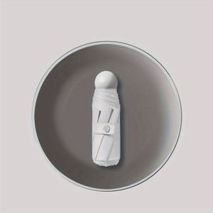 TEMU 미니 캡슐 우산, 초경량 자외선 차단, 패션 캐주얼 베이직 스타일, 수동 개폐, 6개 골판대 철제 프레임, 포ンジ 원단, 여성용 휴대용 접이식 디자인