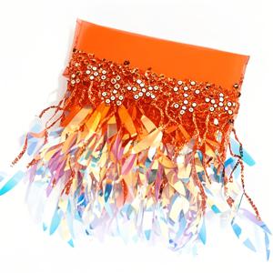 TEMU 1 야드 시퀸 메쉬 태슬 트림 - 라틴 드레스, 웨딩 가운 및 DIY 봉제 프로젝트용 레이스 프린지 - 화이트, 핑크, 레드, 블랙 색상 가능
