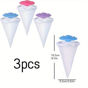 TEMU 3pcs, 휴대용 가정용 세탁기 헤어 리무버, 헤어 필터, 플로팅 데브리스 클리너, 헤어 필터 청소 네트 백, 애완 동물 헤어 리무버, 헤어 볼 캐처