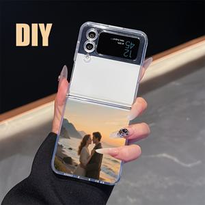 TEMU 개인화된 이미지, DIY TPU 자석 폰 보호대, 부드러운 표면과 명확한 이미지 품질, 가족, 친구, 또는 사랑하는 사람에게 창의적인 선물, Samsung Galaxy Z Fold 4 및 Galaxy Z Flip 3 4 5 6와 호환되는 1개 자석 투명 접이식 폰 케이스.