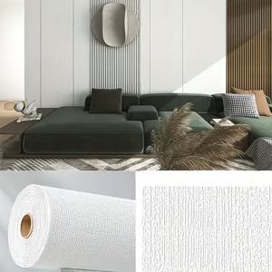 TEMU 110.24인치 자체 접착 리넨 벽지 롤 - 3D 텍스처 세척 가능한 벽면 커버, 침실, 거실 또는 사무실을 위한 두꺼운 방수 및 방습 장식, 열대 사랑 테마, 비정형 모양, 매트 핏, 단용 플라스틱 재질, 방수 벽지 | 열대 사랑 테마 | 자체 접착 벽지, 거실용 벽지|린넨