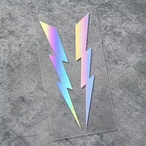 TEMU 2pcs 번개 볼 비닐 데칼 - 내구성 있는 PVC, 고광택 마감, 자동차, 헬멧 및 윈드시ールド에 쉽게 붙이는 자체 접착 스티커, 동적 블랙 디자인, 모터사이클 액세서리 및 선물에 완벽