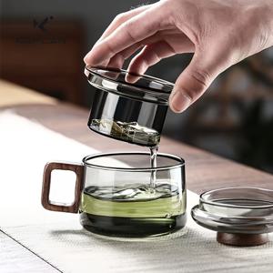 TEMU 1개 200ml/6.76oz, KAPLAN 다기능 유리 차컵 필터 버블 포함 - 내열성, 재사용 가능, 가정 및 사무실 사용에 적합, 루스 리프 티에 완벽하게 어울림, 휴일 선물, 커플 선물, 사무실에서 꼭 필요한 것, 파티 선물
