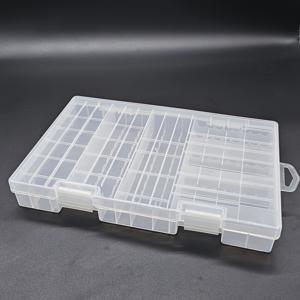 TEMU 100슬롯 배터리 정리함 - AA 60개 & AAA 40개 배터리 수납, 고품질 PP 소재, 투명, 방수 및 방진 기능, 보기 창문 포함, 공간 절약형 디자인, 가정용 수납함