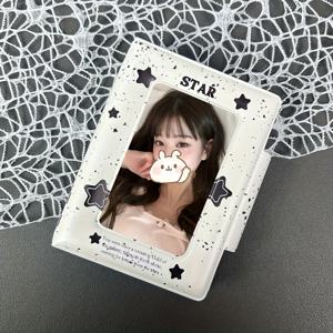 TEMU 별빛 하늘 사진 카드 홀더, 단일 그리드 귀여운 따뜻한 스타일 3-3.5인치 사진 카드 보관 책, DIY 커버 카드 책 한국 스타 앨범 컬렉션 및 보호에 적합, 카드 가방 산성 프리 PVC|북커버|포카바인더