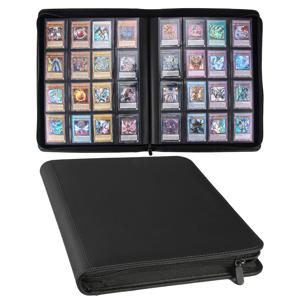TEMU 1,000장 이상의 카드 용량을 가진 PU 카드 홀더 앨범 - TCG, 수집가 바인더, 방수 커버, 강력한 지퍼, 강화 보호, 다양한 수집 카드 게임과 호환 가능 - 14세 이상에게 적합합니다.|포카바인더
