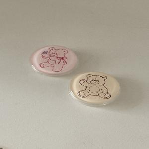 [메이드모먼] fluffy strawberry bear 디자인 [에폭시톡]