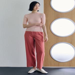 여성) 리넨라이크 밴딩 와이드 팬츠_MSE2PP2602