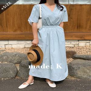 [자체제작/S-XL/휴양지룩????]#여름???? 로멀 아노락 랩 셔링 반팔 롱 원피스 (데이트룩/데일리룩/여름원피스/롱원피스/아노락원피스/반팔원피스/랩원피스)
