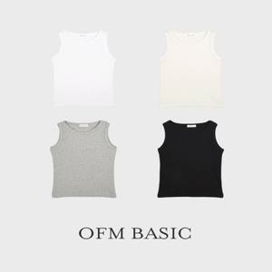 [LAST ONE SALE][무료배송][ofm.basic] 클래식 라운드 골지 나시 (sleeveless) (S.M)