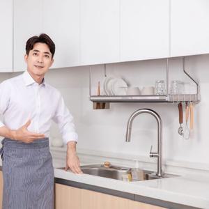 DIY 긴와이드 부착식 식기건조대 800_290mm 주방 싱크대 선반