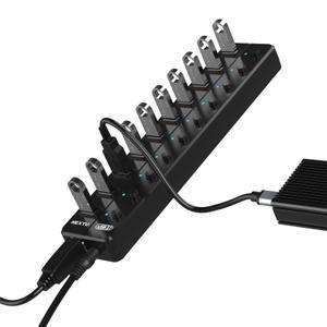 NEXT-710U3 유우젠 5Gbps 10포트 USB 허브 / 케이블 60cm/ 아답터 포함 유전원 / 개별 전원 스위치