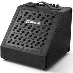 뱅고아 일렉트릭 드럼 앰프 40W 프로페셔널 앰프 스피커, 3입력 3밴드 EQ 무선 전자 드럼 모니터, 키보드 스피커 전원 케이블 포함, 블랙