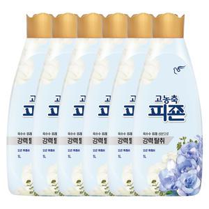 피죤 고농축 섬유유연제 오션후레쉬 용기 1L 6개