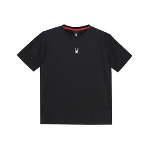 SPYDER 에센셜 미들 로고 반팔 티셔츠 FM1SPIMCNRS121U-BLK
