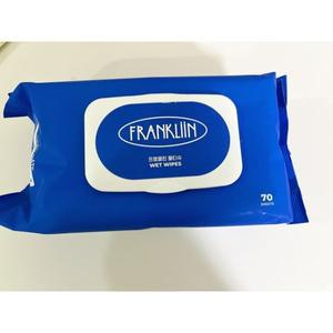 프랭클린 아기 물티슈 캡형 70매 10팩 논플라스틱 생분해 원단