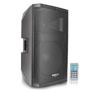 Pyle Bluetooth PA 모니터 스피커 시스템 - 1400와트 실내 실외 스피커, 15인치 서브우퍼, 1.75인치 트위터, 38mm 스탠드 마운트 지원, XLR DJ 파티 온 스테이지용 PADH15BTA 블랙