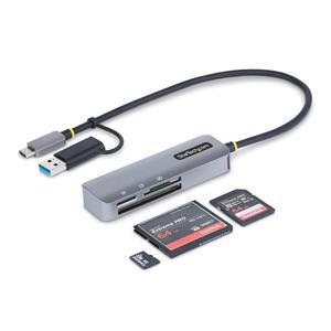 StarTech.com USB 3.0 멀티미디어 메모리 카드 리더, SD/microSD/CompactFlash, USB-A 어댑터 포함 USB-C 외장 리더