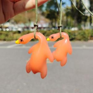 자외선 오리 키링 변색 야광 귀여운 열쇠고리 차량용 색이변하는 키홀더