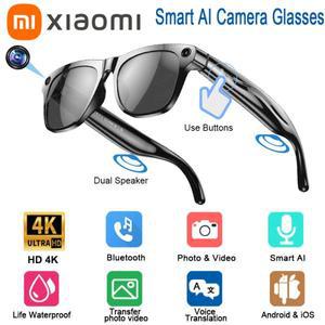 Xiaomi 4k Hd Ai 스마트 안경 카메라 웨어러블 미니 블루투스 통화 음성 보조 제어 스포츠