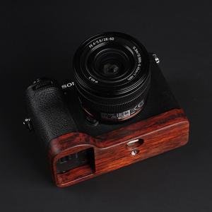 소니 카메라 원목 에보니 레드 샌달우드 손잡이 보호 베이스 퀵릴리즈 플레이트 A7C2