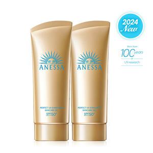 [공식] 아넷사 퍼펙트 UV 선스크린 스킨케어 젤 NA 90g 2개 + 마일드 밀크 12ml 2개