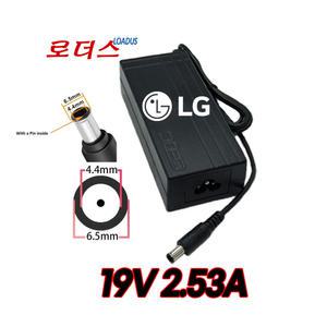 LG LED모니터전용LCAP35-01호환 19V 2.53A 48W 국산로더스어댑터(6.5xpin)