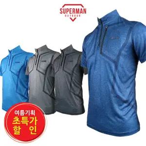슈퍼맨아웃도어 여름_엔씨B010쿨링반팔 아웃도어 작업복 등산복 남성 티셔츠 냉감