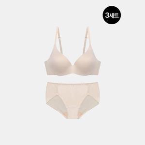 [아르보]노와이어 클리비지 프리핏 브라팬티 3세트(SSET506)