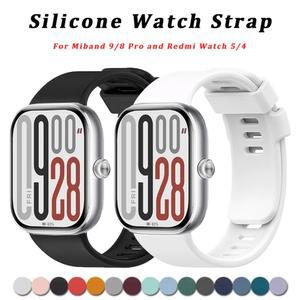 Redmi Watch 5 4 시계 5 eSIM 스트랩 용 실리콘 시계 밴드 Xiaomi mi band 9 Pro MiBand 8 Pro 용 스마트 시계 팔찌 팔찌
