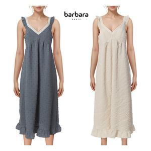 [롯데백화점]BARBARA 나시 캡내장 롱 홈웨어 원피스 잠옷AGW4600L