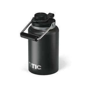 RTIC 하프 갤런 아웃백 저그, 스테인리스 스틸, 뚜껑과 손잡이가 있는 단열 물병, BPA 프리, 이중 벽 진공 단열재, 세라믹 안감, 블랙